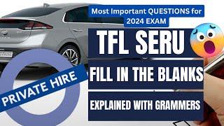 TfL SERU Fill in the Blanks Grammar Tips and Real Exam Questions Unveiled 2024  SERU Training