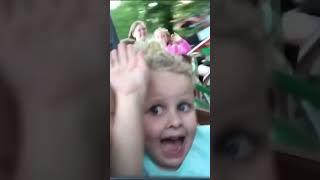 Kids First Roller Coaster Reaction #shorts