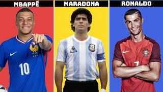 Comparison Mbappe vs Maradona vs Ronaldo Battle of the Football Titans