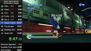 Sonic Generations - All Modern Stages Speed Run 1653 1355.97 IGT