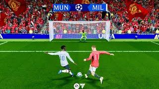 Champions League - Manchester United vs. Milan - Penalties