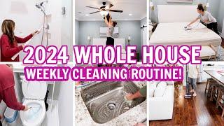 2024 WEEKLY CLEANING ROUTINE  CLEANING MOTIVATION  CLEANING SCHEDULE