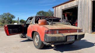 FIRST START IN 30 YEARS 1976 Porsche 914 Barn Find - VW Type 4 Revival Will it Run and Drive?