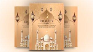 Eid Mubarak flyer design photoshop tutorial #graphicsstudio #eidmubarak  #ramadanmubarak #design