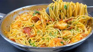 Garnelen Knoblauch Spaghetti – schnelles einfaches und unglaublich leckeres Rezept Zum Abendessen