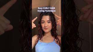 Easy CURLY HAIR STYLING Technique for layersbangs