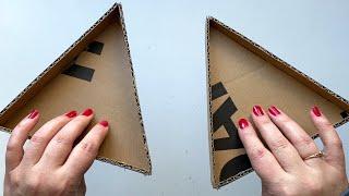 DIYTriangular box of cardboard  Cardboard craft