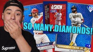 IVE NEVER PULLED SO MANY DIAMONDS 200+ PACK OPENING MLB The Show 22