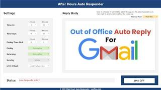 Gmail Out of Office Auto Reply setup  After Hours Auto Responder