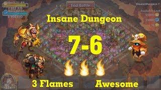 Castle Clash Insane Dungeon 7-6 3 Flames