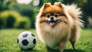 Watch This Pomeranian Play Soccer in the Backyard Live