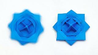 Easy Trick To Make Paper Beyblade  Spinning Top  Paper Toys  Cool Origami Paper Beyblade