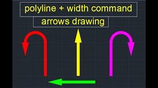 How to draw an arrows in Autocadpolylinewidth