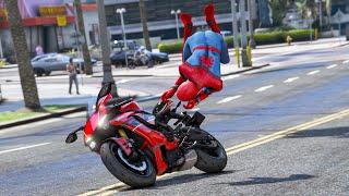 GTA 5 Spiderman Motorcycle FailsRagdolls Euphoria Ragdolls