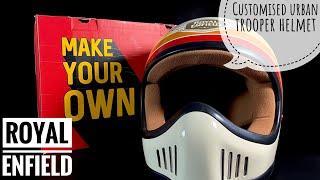 Royal Enfield Urban trooper customised helmet Unboxing  Make Your Own  Shot on iPhone