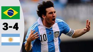 Brazil vs Argentina 3-4  Messi Hat-trick goals  Extended  Highlight and goals friendly 2012