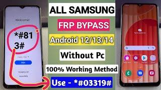 All Samsung FRP Bypass 2024 Samsung Google Lock Remove Android 141312 New Security 1 Click 2024