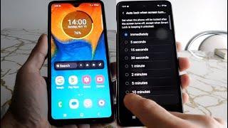 Samsung a20 lock screen timeout