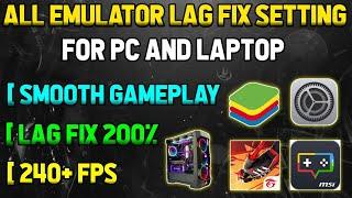 How To Fix Free Fire Lag Issue In Bluestacks  All Emulator Free Fire Pc Lag Fix