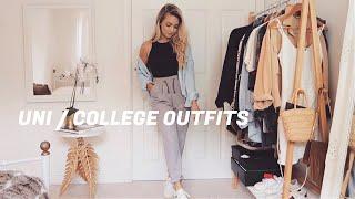 UNI  COLLEGE OUTFITS - Realistic comfy and casual outfit ideas Back to school lookbook 2020