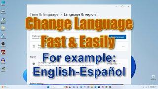 How to change the interface language of Windows 11  For exampleEnglish️Español