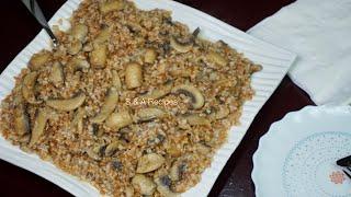 Սնկով  և հաճարով փլավ  Spelt and mushroom pilaf  Плов из полбы и шампиньонов