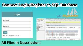 How to Connect Login Page with SQL Database in php  phpmyadmin