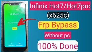 infinix Hot 7Hot 7pro x625c Frp bypass without pcRemove Google account