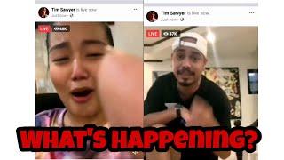 TIM SAWYER and CHINA ROCES FB LIVE Nag away What happen?HIWALAY NA BA?