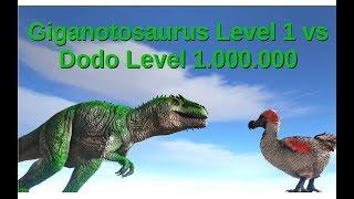 Giga lvl 1 vs Dodo lvl 1.000.000  ARK Survival Evolved  Cantex