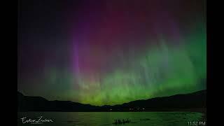 Aurora 14mm time lapse highlights with soundtrack. May 10-11 2024 Cle Elum Lake Washington