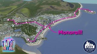 How to Build a Monorail System  People Mover in Cities Skylines Verde Beach #41