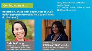 #CCL2024 Inclusion Conference Become a Climate-First Supervoter at CCL’s Ballot Research Party