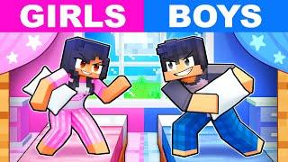 GIRLS vs BOYS Sleepover in Minecraft