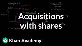 Acquisitions with shares  Stocks and bonds  Finance & Capital Markets  Khan Academy