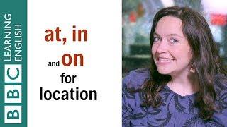 Prepositions of place - in at on - English grammar  English In A Minute