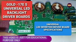 New GOLD-17ES LED Backlight Driver Board lnformationUniversal Backlight Driver BoardDetailed Video