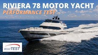 Riviera 78 Performance 2023 Performance Video by BoatTEST