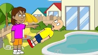 Dora Pushes Caillou Into The Pool And Gets Grounded