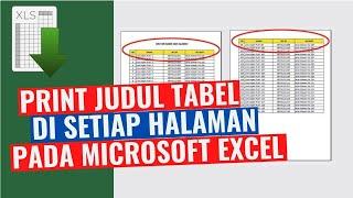 How to Print Table Titles to Print on Every Page in Microsoft Excel