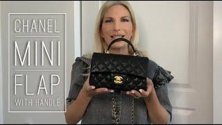 New CHANEL mini flap with handle First impression video with modeling shots and review