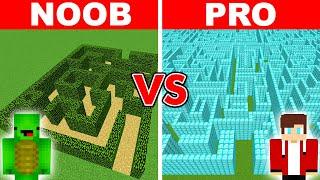 NOOB vs PRO GIANT MAZE BUILD CHALLENGE