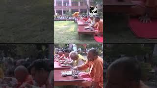 Viral UP CM Yogi Adityanath enjoys ‘Prasad’ at holy Gorakhnath Temple in Gorakhpur