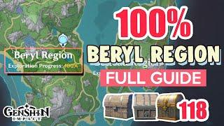 How to Beryl Region 100% FULL Exploration ⭐ Fontaine ALL CHESTS GUIDE 4.0【 Genshin Impact 】