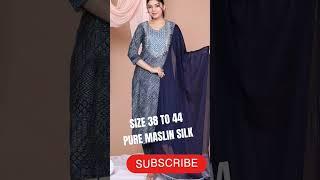 PURE MASLIN SILK COLLECTION AVAILABLE..#onlineshopping #jaipurikurtimanufacturerinjaipur #meesho