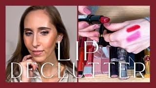 IN DEPTH LIPSTICK DECLUTTER WITH SWATCHES 2023  Lip liner lip gloss lipstick