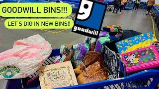 Let’s Go To Goodwill Bins Lots of New Bins Let’s Treasure Hunt For Reselling Thrift With Me