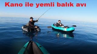 Alanyada Kano ve Belly Boat ile balık avı. Bol deniz anası ve balon içerir 