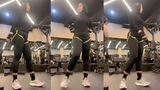 Hijab Style Try On Celana Olah Raga Legging Dua Lapis Gym Senam Zumba