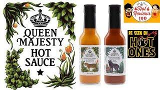 QUEEN MAJESTY HOT SAUCE RED HABANERO & BLACK COFFEE SCOTCH BONNET & GINGER HOT ONES REVIEWS